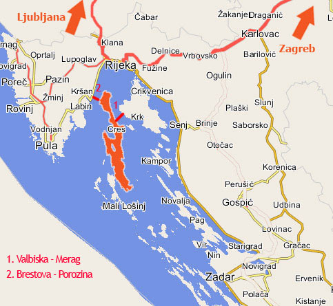 cres karta otoka Cres Apartments : Private Accommodation vacation Cres Adriatic cres karta otoka